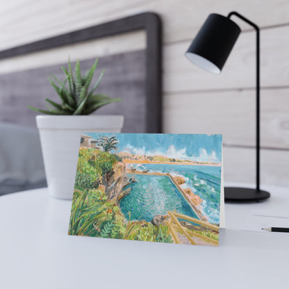 Greeting Card. Dip with the gals, The Ladies Baths