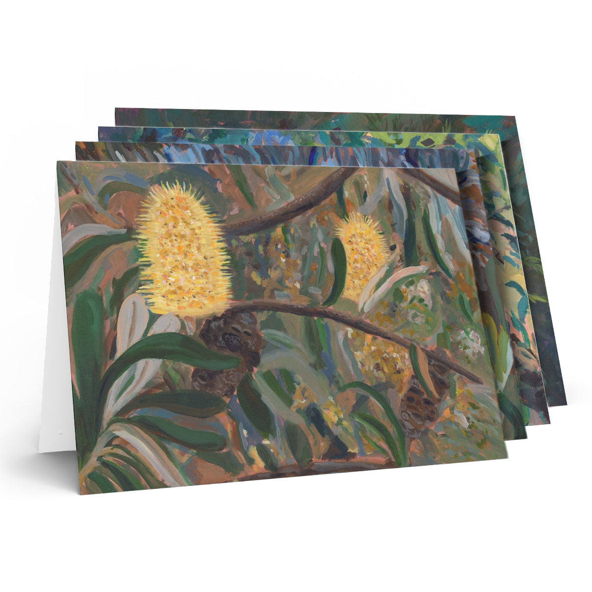 4 x Greeting Cards. Native Flowers Art