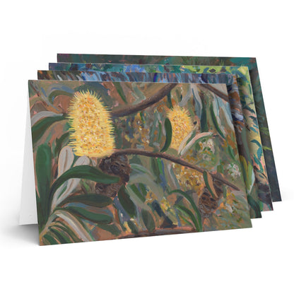 4 x Greeting Cards. Native Flowers Art
