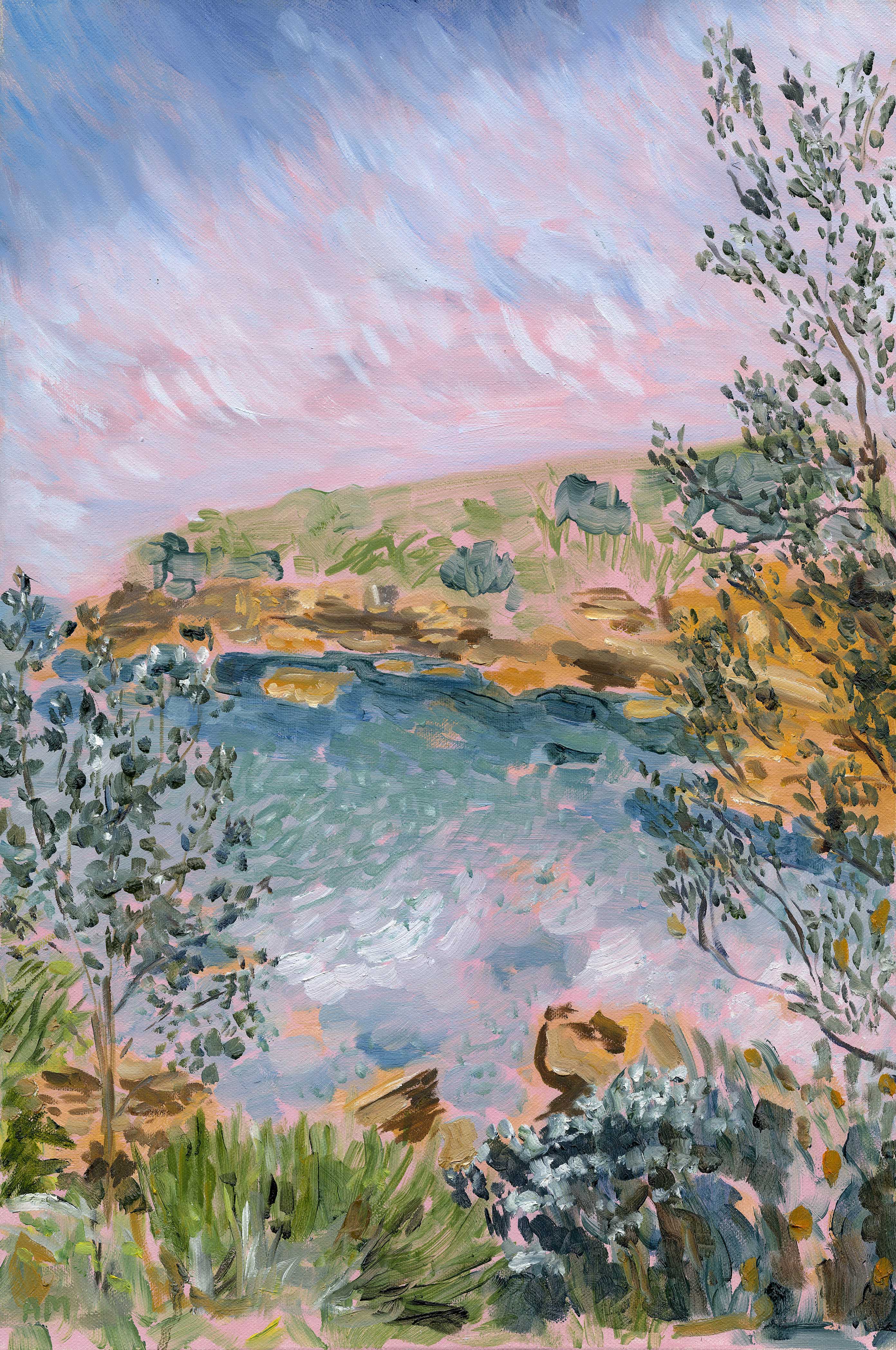 Original oil painting of Gordon's Bay Beach, Coogee.