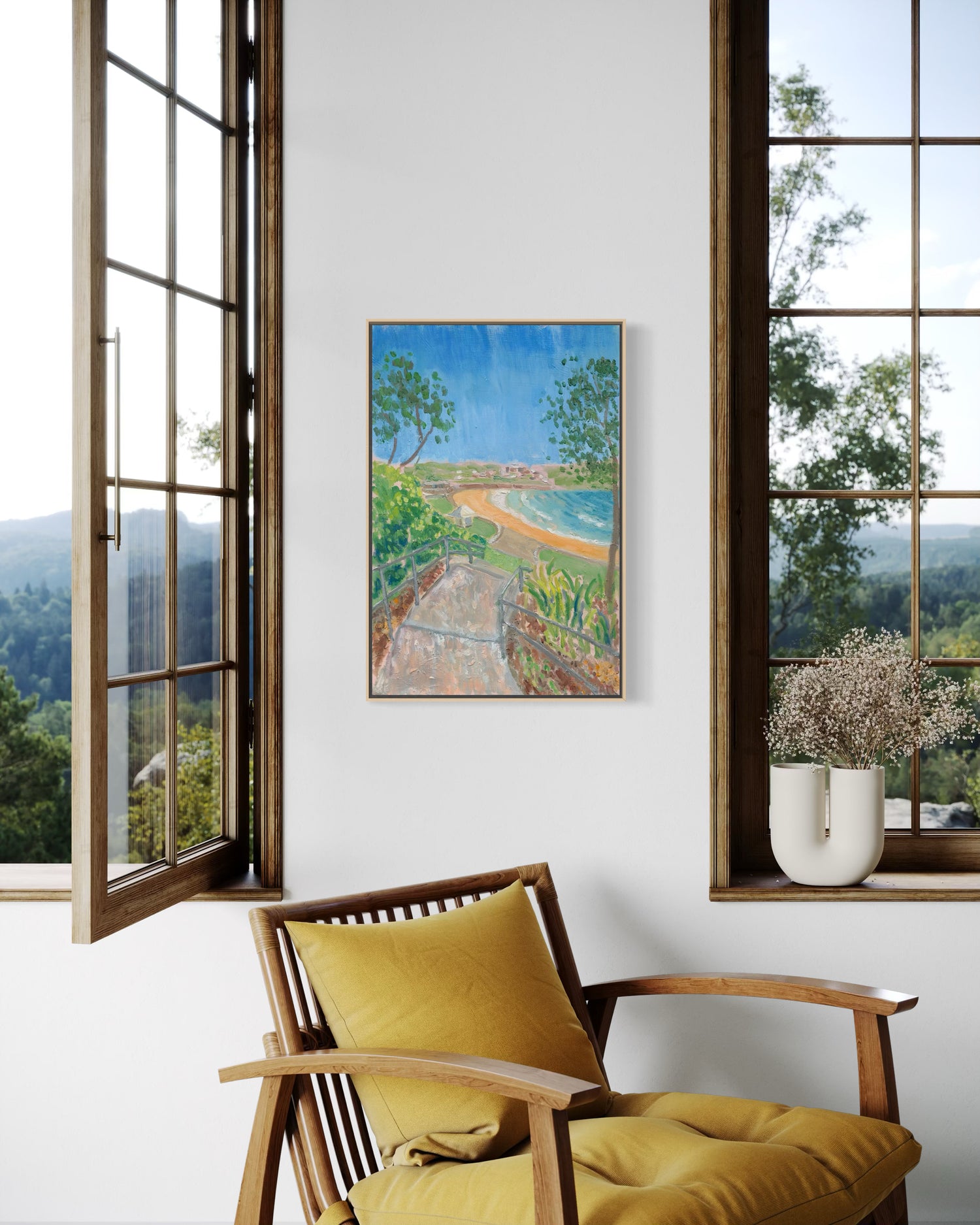 Original oil painting of Bronte Beach, Bronte.